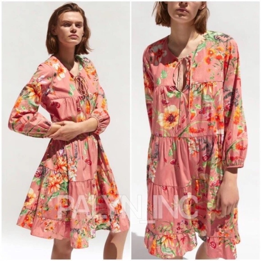 ZARA FLORAL PRINT POPLIN
DRESS bloggers favourite